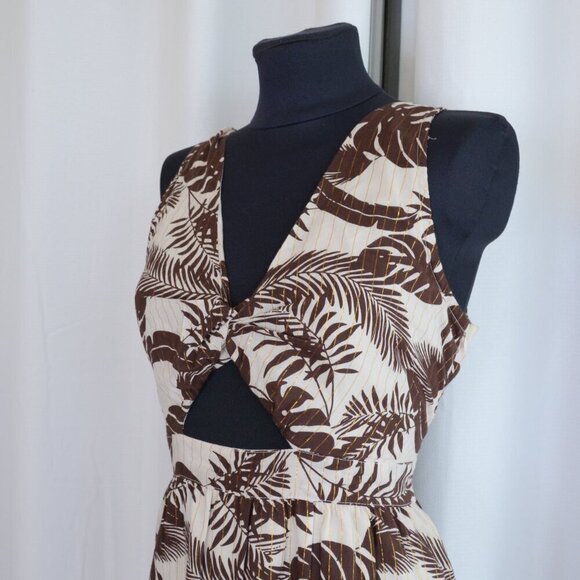 Venus Floral Cut-Out Cotton Maxi Dress Sz 10 - Picture 6 of 12